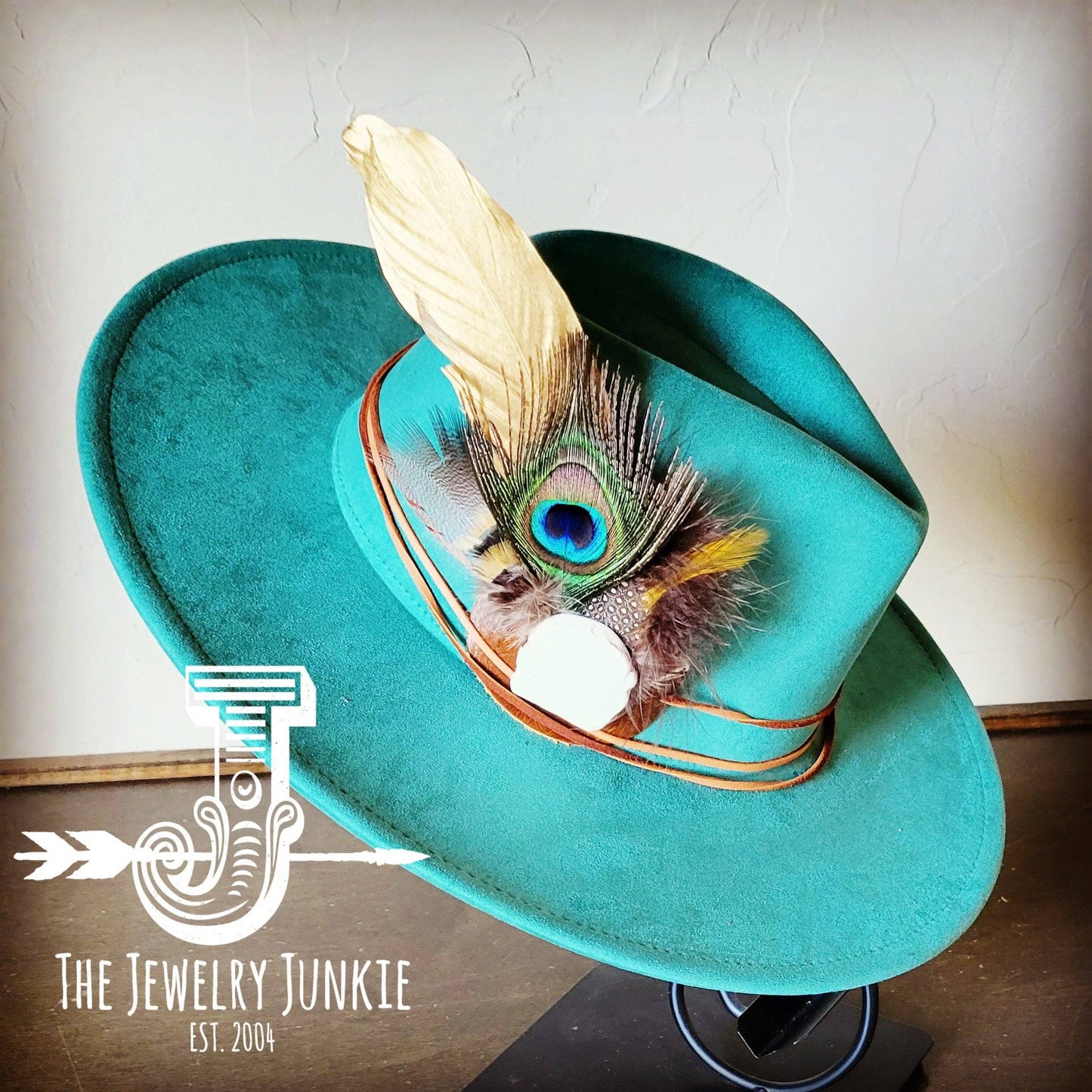 Boho Western Hat w/ Choice of Feather Hat Band-Sage 982b